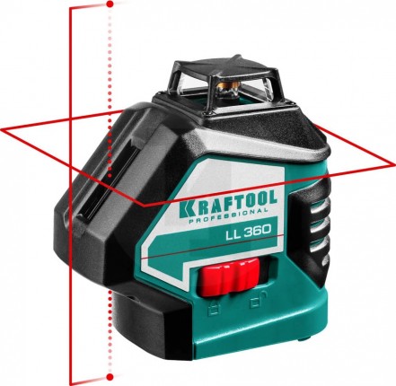 KRAFTOOL LL360 нивелир лазерный, 2х360° , 20м/70м, IP54, точн. +/-0,2 мм/м, в коробке 34645