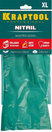 KRAFTOOL NITRIL нитриловые индустриальные перчатки, маслобензостойкие, размер XL 11280-XL_z01