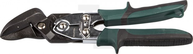 KRAFTOOL Ножницы по металлу BULLDOG проходные с двойной рычажной передачей, правые, губка с выносом, Cr-Mo, 260 мм 2325-R