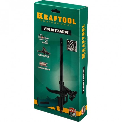 KRAFTOOL PANTHER профессиональный пистолет для монтажной пены с полным тефлоновым покрытием 06855_z02