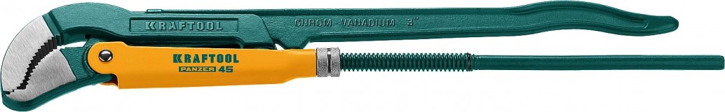 KRAFTOOL PANZER-45, №4, ключ трубный, изогнутые губки