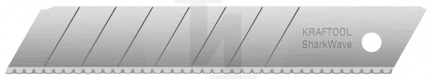 KRAFTOOL Shark Wave 18 мм лезвия сегментированные серрейторные, 5 шт 09604-18-S5
