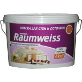 Краска супербелая для стен и потолков, моющаяся, ВД-АК-202  Raumweiss "Интерьер плюс", 14 кг, Гермес