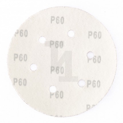 Круг абразивный на ворсовой подложке под "липучку", перфорированный, P 100, 150 мм, 5 шт Matrix 73839