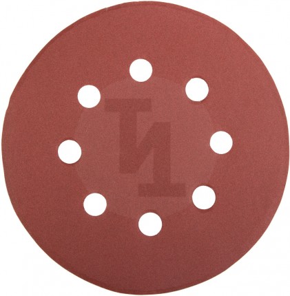Круг шлифовальный универсальный STAYER "MASTER" из абразивной бумаги на велкро основе, 8 отверстий, Р320, 125мм, 5шт 35452-125-320