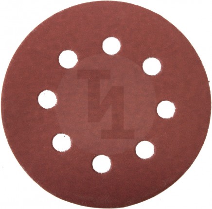 Круг шлифовальный ЗУБР "МАСТЕР" универсальный, из абразивной бумаги на велкро основе, 8 отверстий, Р600, 125мм, 5шт 35562-125-600