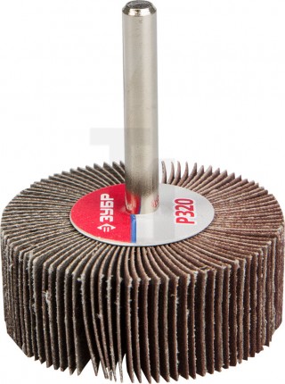 Круг шлифовальный ЗУБР "МАСТЕР" веерный лепестковый, на шпильке, тип КЛО, зерно-электрокорунд нормальный, P320, 20х50мм 36601-320
