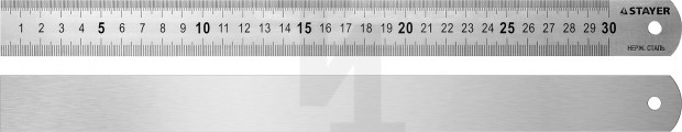 Линейка STAYER "PROFI" нержавеющая, двухсторонняя гравированная шкала, 0,3м 3427-030_z01