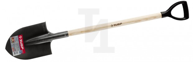 Лопата "ФАВОРИТ" штыковая, деревянный черенок, с рукояткой, ЗУБР 4-39502_z01