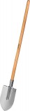 Лопата "Мастер-НС" штыковая из нержавеющей стали, деревянный черенок, ЗУБР