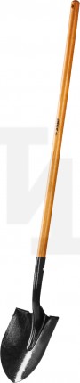 Лопата "Профи-10" штыковая для земляных работ, деревянный черенок, ЗУБР Профессионал 4-39529_z01