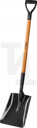 Лопата "Профи-10" совковая, деревянный черенок, с рукояткой, ЗУБР Профессионал 39363_z02