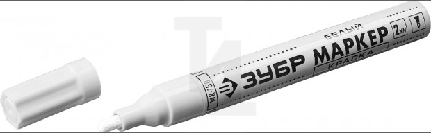 Маркер-краска МК-750 белый, круглый наконечник, 2-4 мм ЗУБР 06325-8