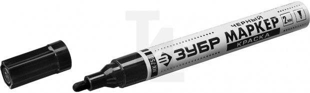 Маркер-краска МК-750 черный, круглый наконечник, 2-4 мм ЗУБР 06325-2