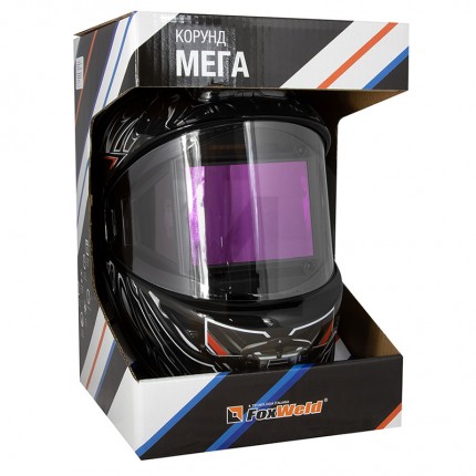Маска сварщика Корунд "Мега" черная (фильтр Mega с внешней регулировкой) в коробке FoxWeld 5989
