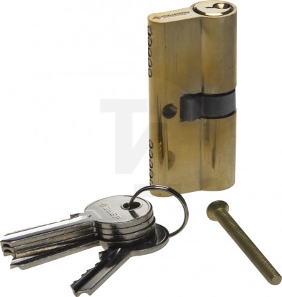 Механизм ЗУБР "МАСТЕР" цилиндровый, тип "ключ-ключ", цвет латунь, 5-PIN, 60мм 52101-60-1