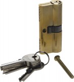 Механизм ЗУБР "МАСТЕР" цилиндровый, тип "ключ-ключ", цвет латунь, 5-PIN, 70мм