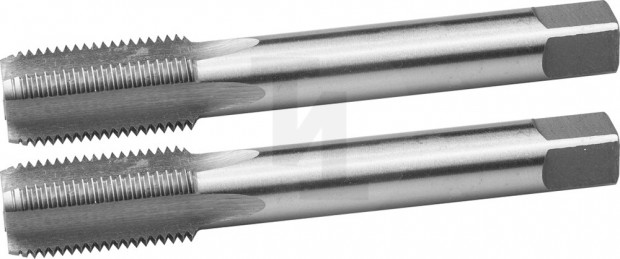 Метчики ЗУБР "ЭКСПЕРТ" машинно-ручные, комплектные для нарезания метрической резьбы в сквозных отверстиях, М16х2,0, 2шт 4-28007-16-2.0-H2