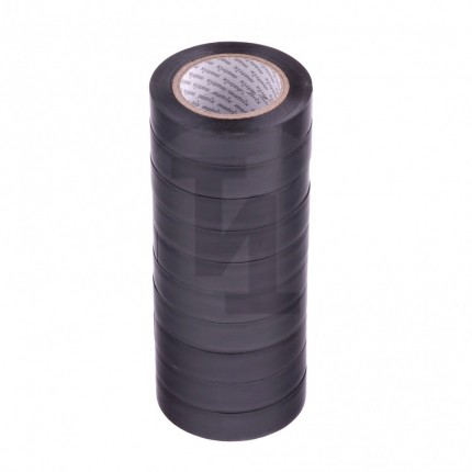 Набор изолент ПВХ 15 мм х 10 м, черная, в упаковке 10 шт, 150 мкм Matrix 88785