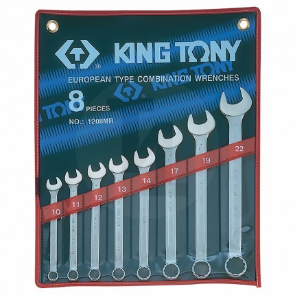 Набор комбинированных ключей 10-22мм 8 предметов King Tony 1208MR
