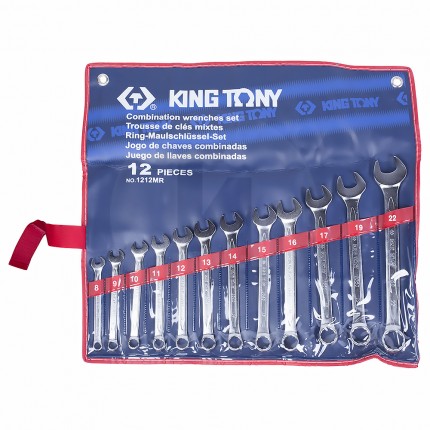 Набор комбинированных ключей 8-22мм 12 предметов King Tony 1212MR