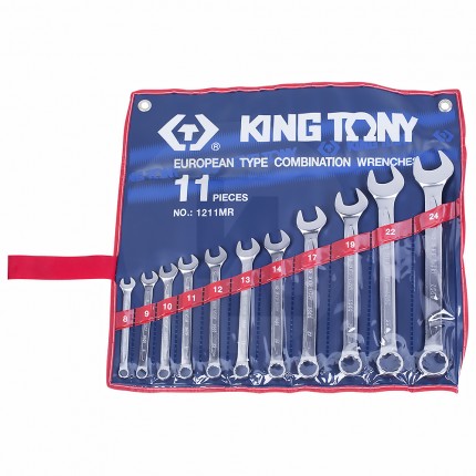Набор комбинированных ключей 8-24мм 11 предметов King Tony 1211MR
