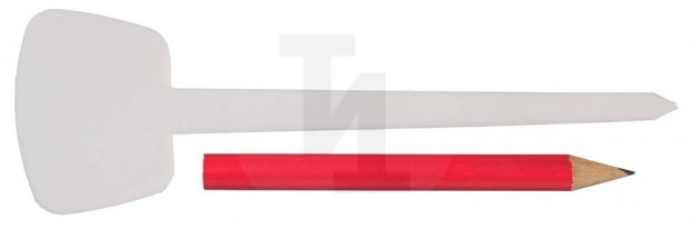 Набор меток-ориентиров GRINDA для засеянных грядок: 25 ярлыков (тип - "Т") + карандаш, 125 мм 8-422371-H26_z01