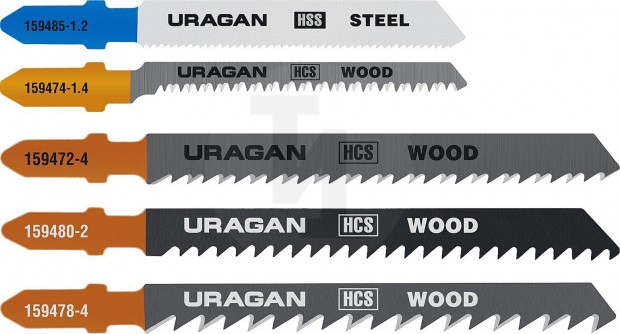 Набор полотен URAGAN, T101B, T101AO, T111C, T144D, T118A, по дереву и металлу, 5 предметов 159488-H5_z02