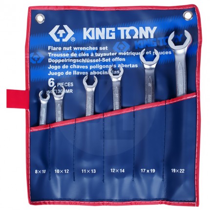 Набор разрезных ключей 8-22мм 6 предметов King Tony 1306MR
