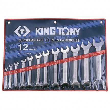 Набор рожковых ключей 6-32мм 12 предметов King Tony 1112MR