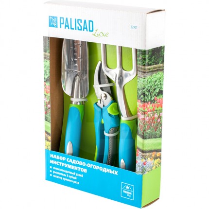 Набор садового инструмента с секатором, алюминиевый цельнолитой, 3 предмета, Luxe, Palisad 62901