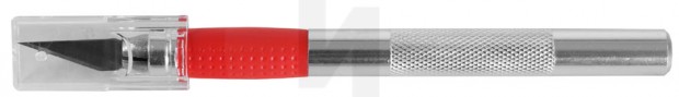 Набор ЗУБР Нож "МАСТЕР" для художеств. и дизайнер. работ, с перовым лезвием, метал. корпус, сталь У8А, 5 лезвий, 6 пред 9317