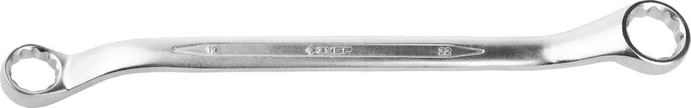 Накидной гаечный ключ изогнутый 19 x 22 мм, ЗУБР