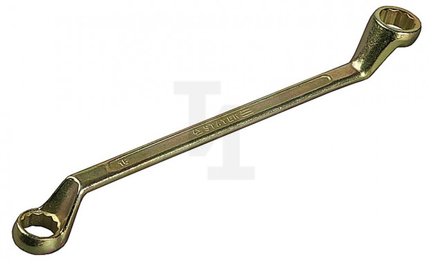 Накидной гаечный ключ изогнутый 24 х 26 мм, STAYER 27130-24-26