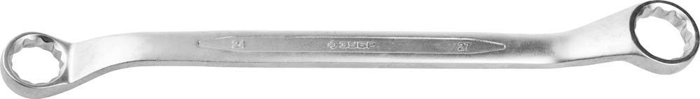 Накидной гаечный ключ изогнутый 24 x 27 мм, ЗУБР