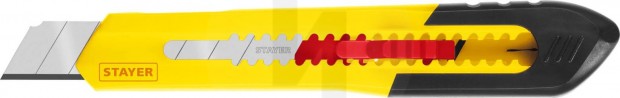 Нож из АБС пластика QUICK-18, сегмент. лезвия 18 мм, STAYER 0910_z01