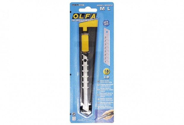 Нож OLFA металлический с выдвижным лезвием, автофиксатор, 18мм OL-ML