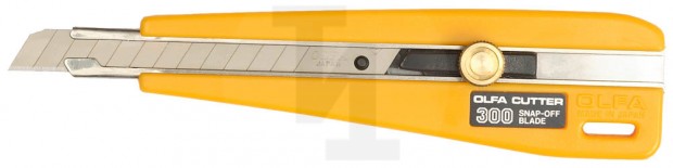 Нож OLFA с выдвижным лезвием с фиксатором, 9мм OL-300