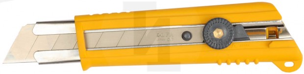Нож OLFA с выдвижным лезвием, с противоскользящим покрытием, фиксатор, 25мм OL-NH-1