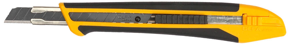 Нож OLFA "Standard Models" с выдвижным лезвием, с противоскользящим покрытием, автофиксатор, 9мм