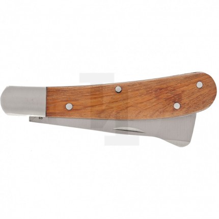 Нож садовый, 173 мм, складной, копулировочный, деревянная рукоятка Palisad 79002