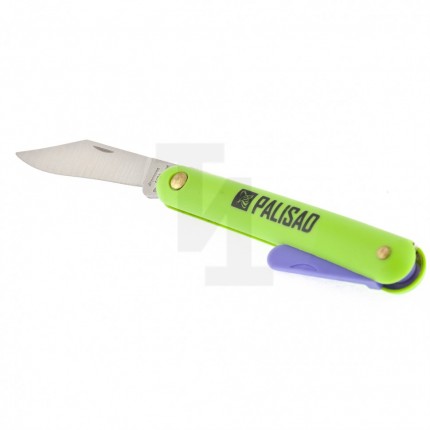 Нож садовый, 185 мм, складной, окулировочный, пластиковая рукоятка, пластик. расщепитель Palisad 79010