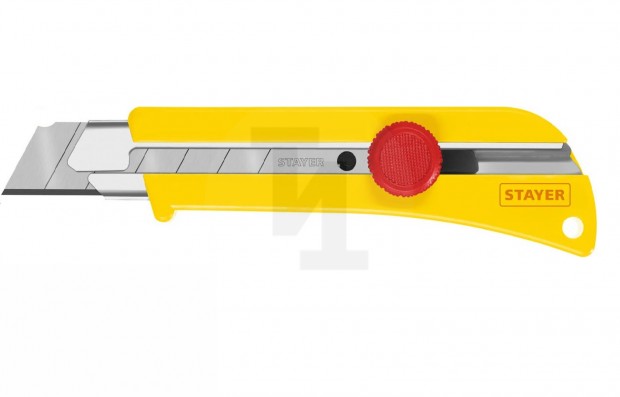 Нож SK-25 с выдвижным сегментированным лезвием, винтовой фиксатор STAYER 09173_z01