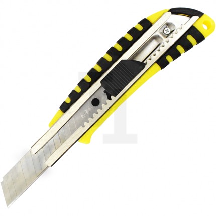 Нож строительный 18 мм, двухкомпонентная рукоятка, автофиксатор, Сокол 19706