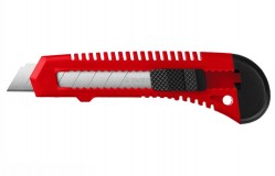 Нож ЗУБР 18 мм, сегментированное лезвие, сдвижной фиксатор, нож АБС-18