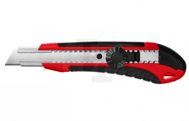 Нож ЗУБР 18 мм, сегментированное лезвие, винтовой фиксатор, нож М-18В 09158_z01