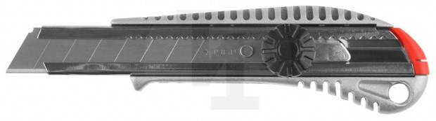 Нож ЗУБР "МАСТЕР" металлический корпус, механический фиксатор, 18мм 9172