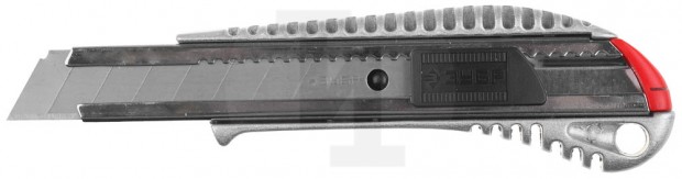 Нож ЗУБР "МАСТЕР" металлический, самофиксирующееся лезвие, 18мм 9170