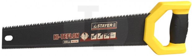 Ножовка двусторонняя (пила) STAYER DUPLEX 400 мм, 12 TPI прямой зуб + 7 TPI 3D универсальный зуб, тефлоновое покрытие 2-15089