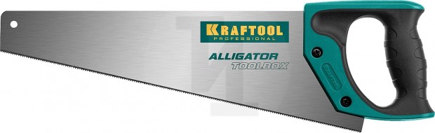 Ножовка (пила) ″Alligator TOOLBOX 13″ 350 мм, 13 TPI, специальный зуб, компактная, точный рез всех видов материалов, KRAFTOOL 15227-35